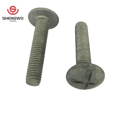 China Carbon Steel Round Cross Head Roofing Bolt With Hex Nut for sale