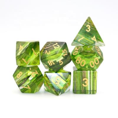 China Set 7pcs RPG Polyhedral Dice Dice Set RPG Ustom Gemstone Dnd Dice Dice for sale