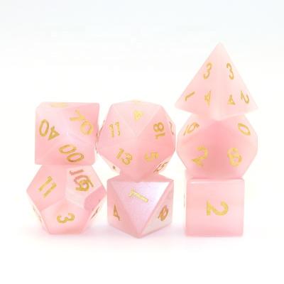 China Polyhedral Dice Set 7pcs Custom RPG Dice Set Gemstone Polyhedral Dice dnd for sale