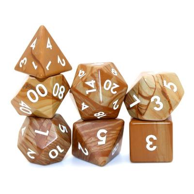 China Polyhedral Dice Set 7pcs Custom Round Polyhedral RPG Dice Set Dnd Gemstone Dice Set Dnd RPG Board Game Customized Color Customized 3-5days packing for sale