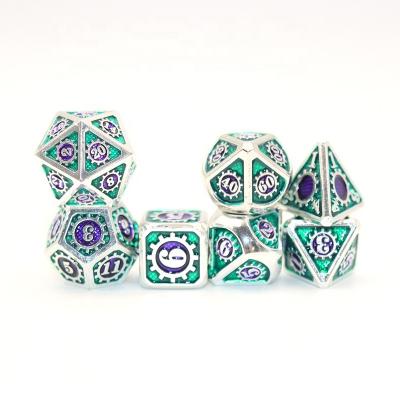 China Dice Set 7pcs DND Board Game Metal Polyhedral Dies Set OEM Sale Whole Dice Dice Polyhedral dnd for sale