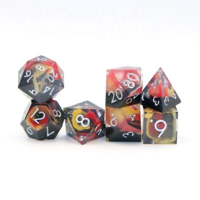 China Dnd RPG Board Game Dnd Dies RPG Resin Dies Polyhedral Custom Edged for sale