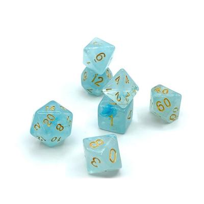 China Bag 16mm Polyhedral Resin Opp Polyhedron Dnd Dice Dice Swirl DND Translucent DND Games NC 10 4-20sides Guaranteed; Round YSA-7 Yusun from GUA for sale