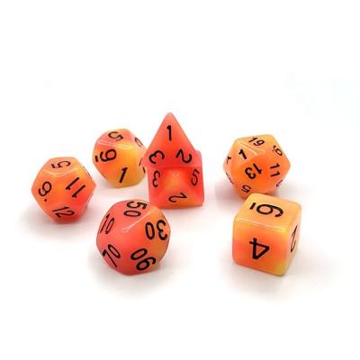 China Dnd Die Cut 2 Color Glow Dies Dungeon & Dragon Acrylic Dnd Dice Dice Games 16mm Opp Bag Resin 10 CN 4-20sides Warranty; GUA Round YSA-5 for sale