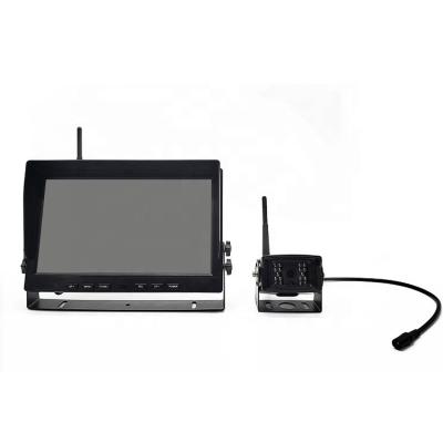 China 300M 4 wireless reverse cameras with 10 inch monitor support 2.4G wifi for truck forklift bus IR light night version for sale