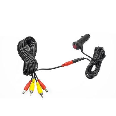 China Lighter Camera 12/24V 3M Cigarette Plug Power Cable With 7M Extension Cable To Connect Monitor And Camera for sale