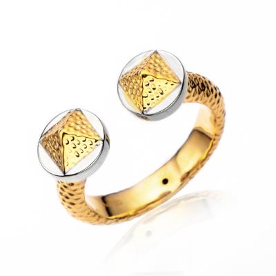 China CLASSIC fashion price monopolies hot selling promotional gioielli 18K gold ring electroformed diamond free design for sale