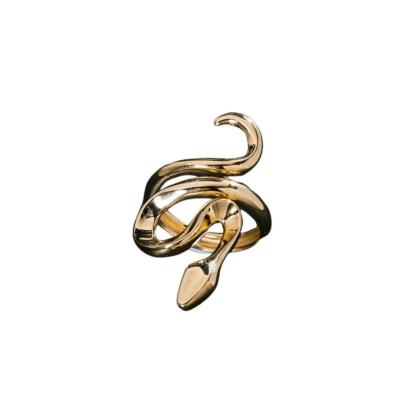 China CLASSIC ex-factory supplier made in china jewelry gioielli rings 18K gold real snake face ring fashion charm smooth girl for sale