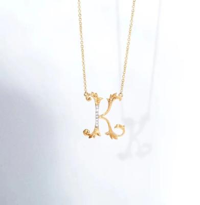 China 18K Gold gioielli 18K Gold CLASSIC Promotional Letter Diamond 26 Necklace Jewelry Manufacturer Price Pendant Classic Personalized Necklace for sale