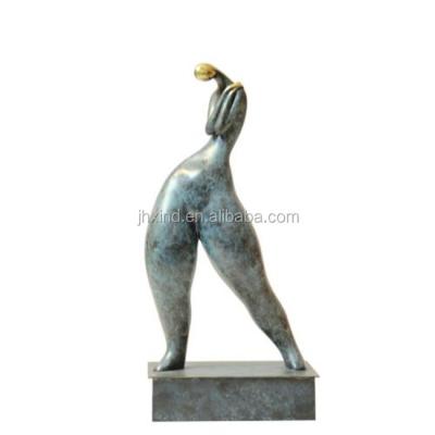 China Abstract Woman Bronze Art Europe Resin Imitation Sculpture Fat for sale