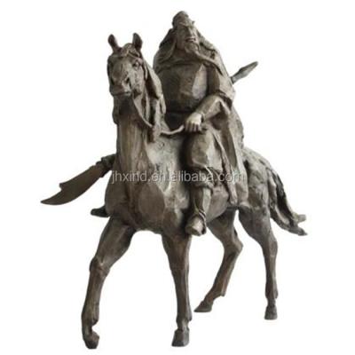 China Europe Customized Ancient Bronze Warrior Statues for sale