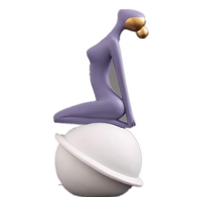 China Europe Custom Resin Crafts Gifts Fat Lady Yoga Poses Yoga Sculptures Fat With Home Ornament for sale