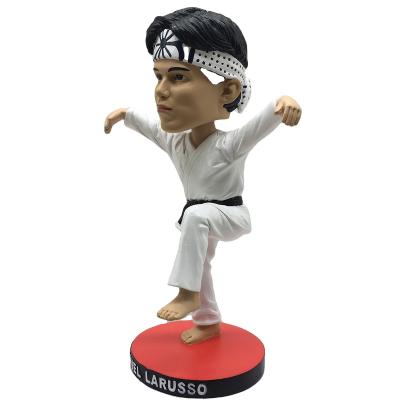 China Europe Factory Custom Best Home Decoration Gift Polyresin Resin Taekwondo Shake Head for sale