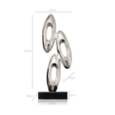 China Silver Plating Sculpture Decoration Modern Professional Western Europe Office Abstract for sale