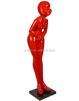 China Europe Fiberglass Lobby Greeter Statue Hostess Sculptures For Mall Hotel Shop Store for sale