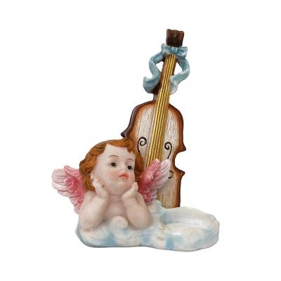 China Romantic Miniature Angel Ornaments Cute Design Resin Polyresin Baby Figurines From Europe for sale