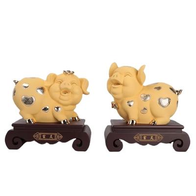 China Europe Factory Wholesale Price Gold Pig Electroplating Decorative Statue For Home for sale