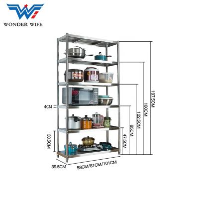 China Viable hot sale commercial kitchen stainless steel storage shelf / stainless steel kitchen storage rack for sale