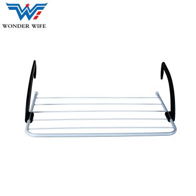 China Retractable Clothes Towel Dryer Rack Drying Radiator Folding Rack Window Hangers for sale