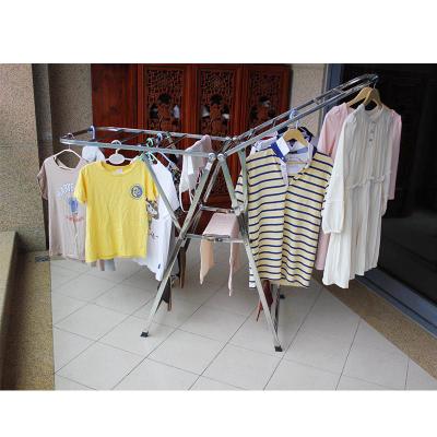 China Eco - Friendly Material Foldable 2 Layers Clothes Air Dryer Material Metal Hanger Cloth Drying Rack for sale