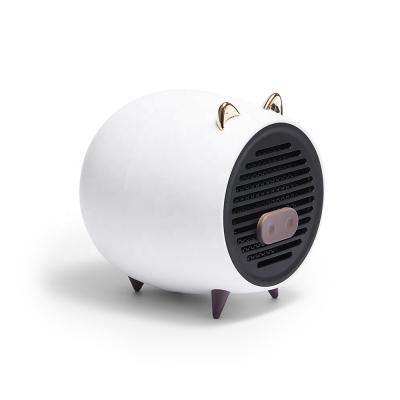 China New Environmentally Friendly Low Power Electric Heater Portable Heater Fan And Desktop Adjustable Ceramic Thermostat PTC Element Fan for sale