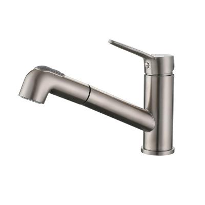 China Factory Hot Selling Spray 304 Stainless Steel Pull Out Basin Faucet Single Handle Hot And Cold Water Mixer Tap for sale