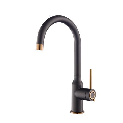 China Other factory cUPC 304 stainless steel deck mounted single handle kitchen sink faucet hot and cold water mixer tap for sale