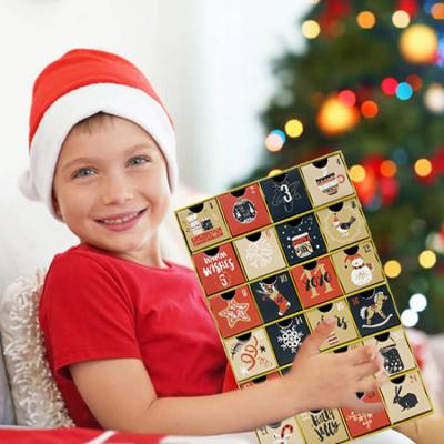 China Recycled Custom Christmas Advent Calendar With Boxes Materials Advent Calendar Package Drawer Box Cardboard for sale