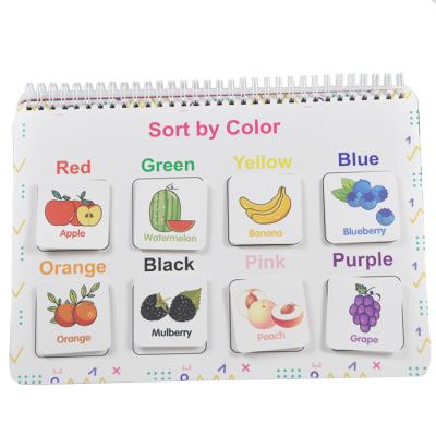 China Special Education Child Printing Montessori Toys Learning Quiet Sensory Kids Book Binding Play Activity My First Toddlers Book Spanish for sale