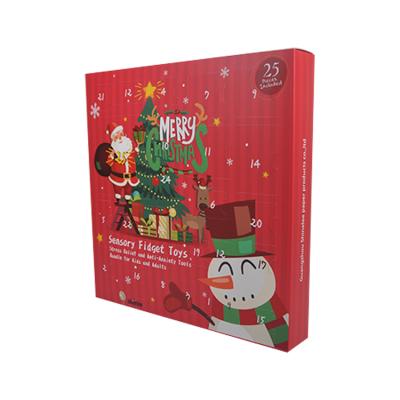 China Customized Classic Christmas Gift Surprise Stirring Person Toys Advent Calendar 24 Packing Advent Calendar for sale