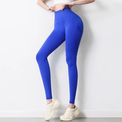 China Breathable Gym Yoga Women Pants Seamless Sports Clothes Stretchy High Waist Exercise Fitness Gaiters Activewear Sporty Trousers for sale