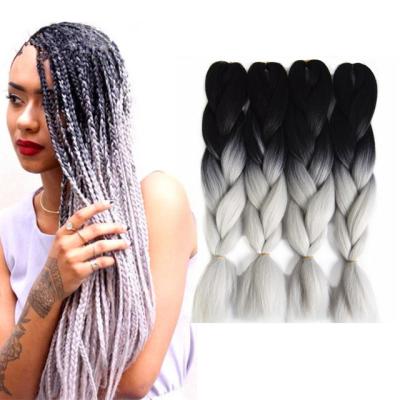 China Synthetic High Temperature Fiber Elephant Braid Synthetic Hair Extensions Color Braiding Hair For Girls Hair 24inch 100g For Braids for sale