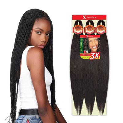 China Ez Braid Crochet Hair Synthetic Elephant Braids Hair Extensions Wholesale 3X Than 26 Inch Pre-Stretched High Quality Synthetic Braiding Hair Elephant Pre-Stretched Braiding expression hair for sale