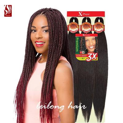 China Ez Braid Crochet Hair Synthetic Elephant Braids Hair Extensions Wholesale 3X Pre-Stretched Extension For African Ombre Yaki Braid Prestretched Synthetic EZ Easy Braiding Hair hair expression for sale