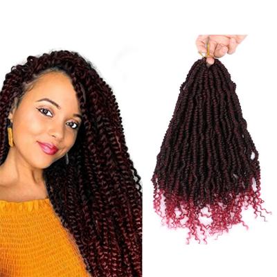 China Hot Selling Synthetic Fiber Bomb Spring Twist Crochet Braids Synthetic Bomb Passion Twists Braiding Hair For Women Jumbo Braiding Hair for sale