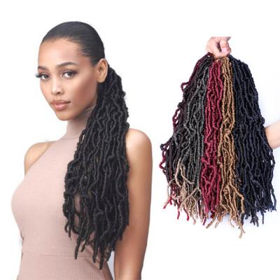 China Wholesale Curly NU Faux Locs 24 Inch Faux Locs Crochet Hair Synthetic Pre-looped NU Locs Crochet Curly Extended Soft Locs Braiding Hair for sale