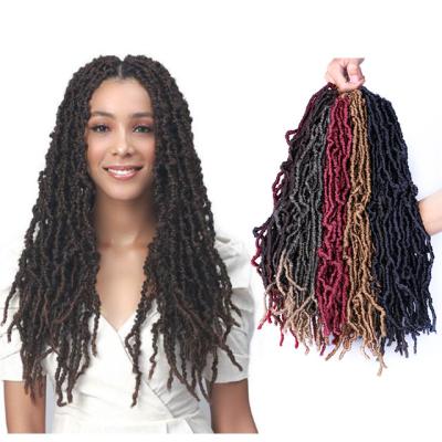 China Hot Selling Ombre Faux Locs Curly NU Locs Crochet Hair Extension Synthetic NU Locs Pre-Extended Soft Faux Locs Crochet Braids for sale