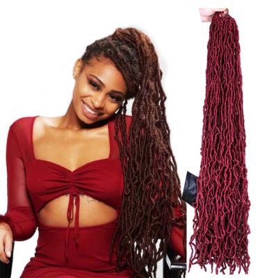 China Curly Faux Locs NU Locs Crochet Braids NU Synthetic Soft Locs Crochet Curly Braid Faux Locs Hair Braid Extension Synthetic Hair for sale