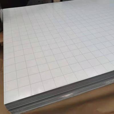 China Forms Color Zinc Coated Whiteboard No Bent Grid Line Whiteboard Mill for sale