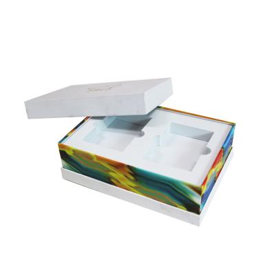 China New Fashion Recyclable Square 2 Piece Customized Rigid Gift Boxes For Cosmetics Packaging for sale