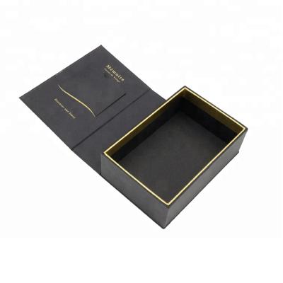 China Handmade Black Perfume Box Packaging , Luxury Perfume Box Packaging Paper Gift Box for sale