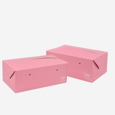 China Recycled Materials Wholesale Pink Birthday Party Gift Box Packaging Custom Printing Cardboard Paper Packaging Box for sale