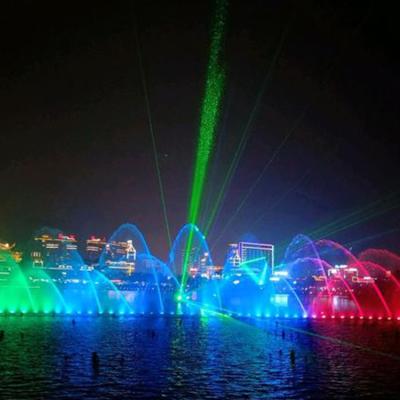 China Installment Easy Multimedia SPC Controlled Water Fountain Features Large Dancing Water Musical Fountain Show Outdoor Colorful Lighting Show for sale