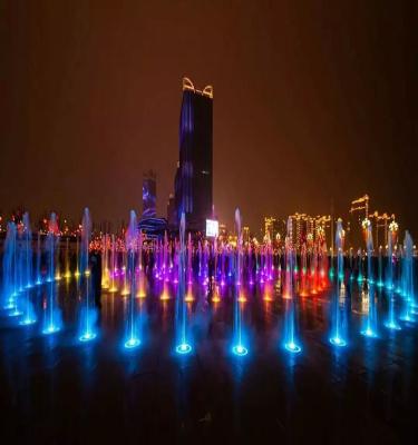 China Easy Installment Free Design Large Outdoor Elevated Water Fountain Decorative Musical Dancing Show With Lights for sale