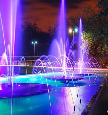 China Round Water Fountain Dancing Fountain Easy Install Large Music On The Lake Design for sale