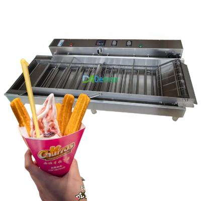 China Hotels Double Sided Frying Machine Churros Fryer Donut Frying Machine for sale