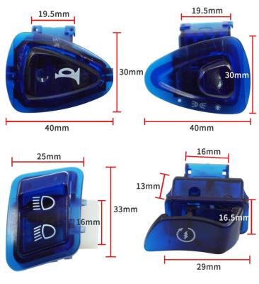 China Motorcycle Headlight Switch Turn Off Switch Colorful Push Button Switch For WAVE110 for sale