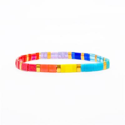 Cina Colore multiplo della Boemia di Tila Miyuki Bead Friendship Bracelets in vendita