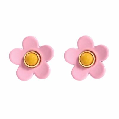 China Pendientes 5g/Pair del esmalte de la flor del ODM del OEM coloridos para las mujeres en venta