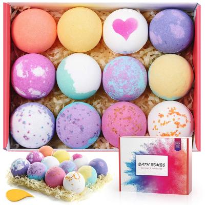 China Private Label Vegan Bath Bomb 12Pcs Bubble Handmade Gift Set SP Fizzies for sale